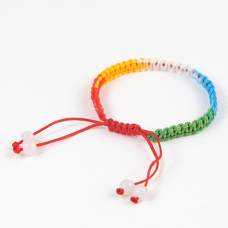 五彩绳红绳手链手工编织手链 平结手链批发端午节五彩绳手链