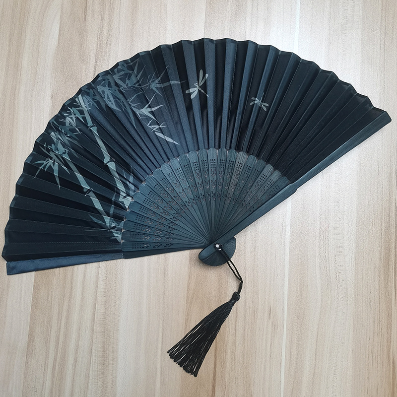 Japanese Folding Fan Antique Style Chinese Ancient Style Student Raw Silk Fan Craft Gift Ladies Dance Fan Factory Wholesale