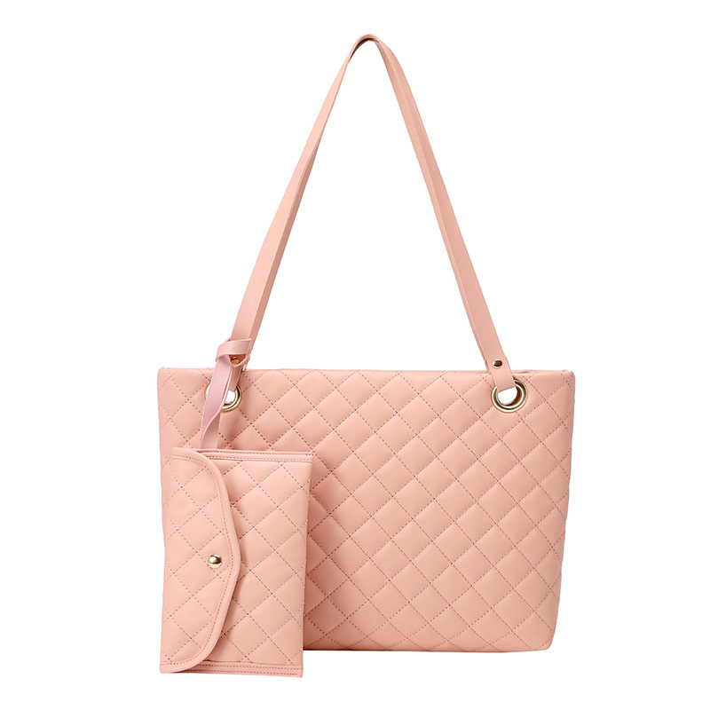 Women's Handbag 2023 New Women's Chic Bag Large Capacity Totes Suit Embroidery Bag Diamond Check Bag Wholesale