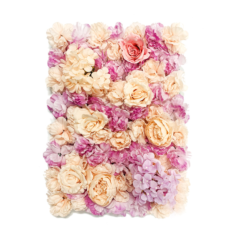 New Artificial Flower Row Home Decoration Wedding Ins Style Plastic Rose Hydrangea Artificial Flower Row Wholesale