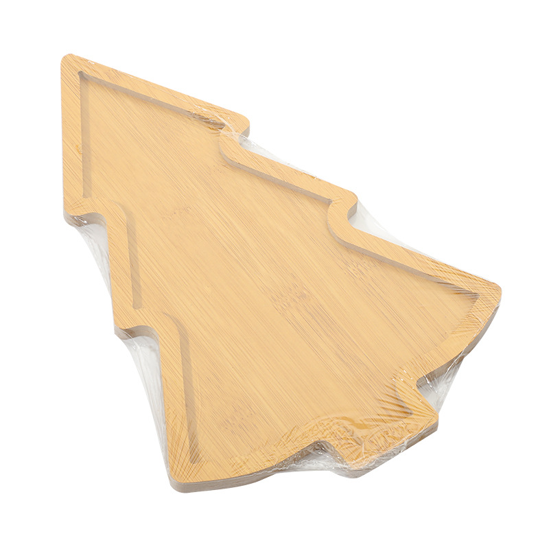 Density Plate Wooden Tray Christmas Tableware Dried Fruit Snacks Doge Wooden Tray Fruit Plate Restaurants Fast Food Plate