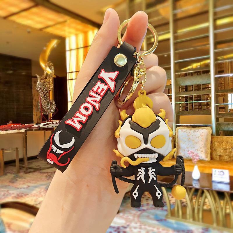 Cross-Border Venom Doll Keychain Marvel Cartoon Spider-Man Car Key Chain Backpack Pendant Stall Small Goods