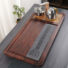 整块生态木板雕刻茶盘茶炉一体套装功夫茶台大号直排茶海工厂批发