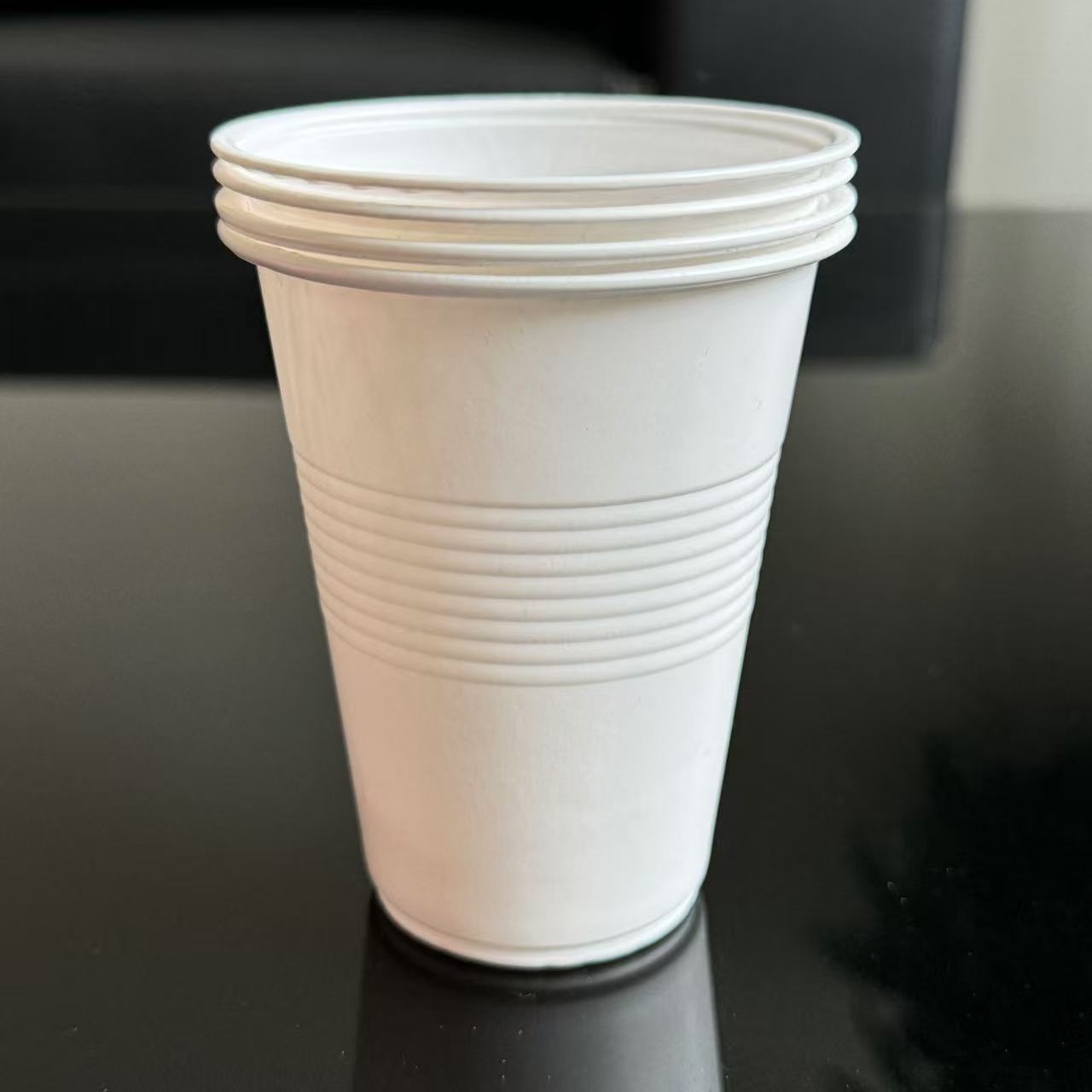 一次性pp塑料乳白卷边270ml饮料酒水杯办公居家用饮水杯