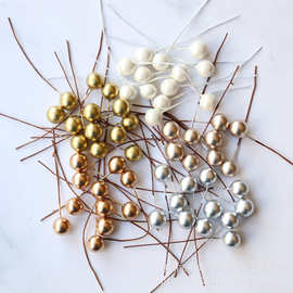 圣诞小红果 仿真小浆果泡沫红果小红豆圆球DIY手卷枝配件花环配件