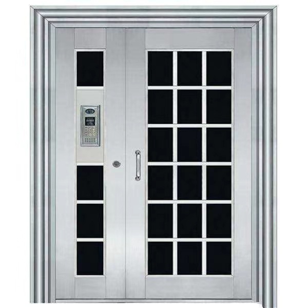 厂家定制 304不锈钢楼宇门内蒙201不锈钢防盗门楼宇对讲单元门