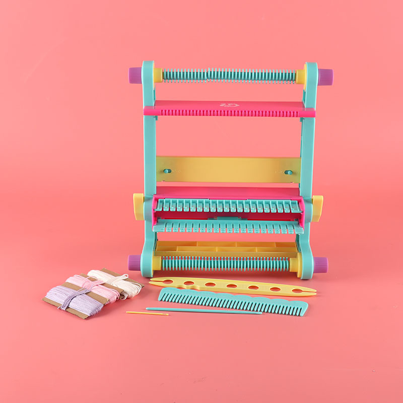 贝乐高6014儿童仿真过家家手工织布机diy编织早教女孩练习玩具