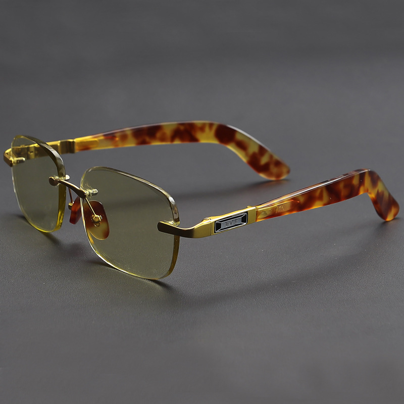 东海竹叶青水晶眼镜高档正品石头镜男士太阳镜开车司机镜大框高清