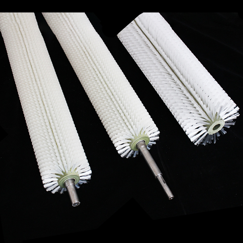 清洗刷工业毛刷辊滚筒刷尼龙刷圆形清洗机毛刷棍毛刷轮圆柱刷开票
