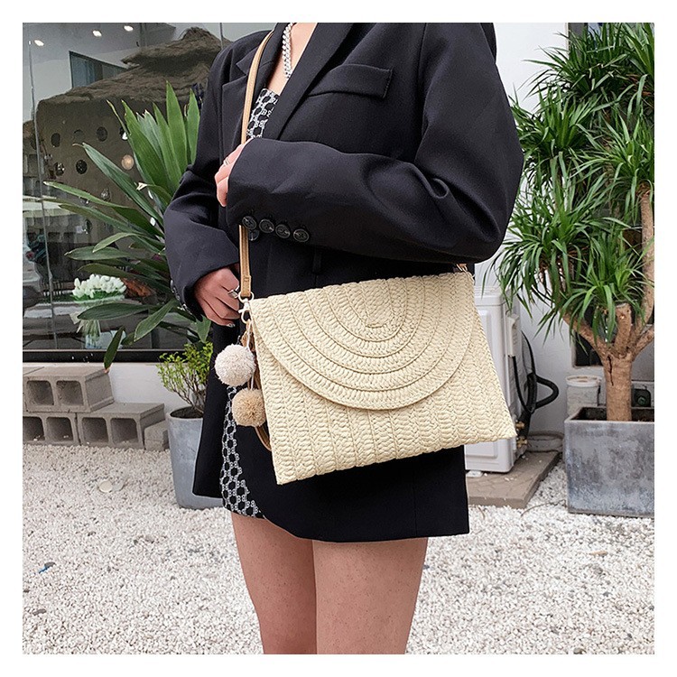 Artistic Fresh Internet Celebrity One Piece Dropshipping Female Summer New Straw Bag Hand Shoulder Dual-Use Crossbody Bag Woven Bag women bag