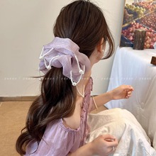 气质温柔珍珠流苏大肠发圈头绳女夏季2025新款皮筋丸子头发绳发饰