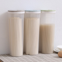 家用厨房面条筒杂粮罐 冰箱密封挂面定量设计透明袋盖塑料储物罐