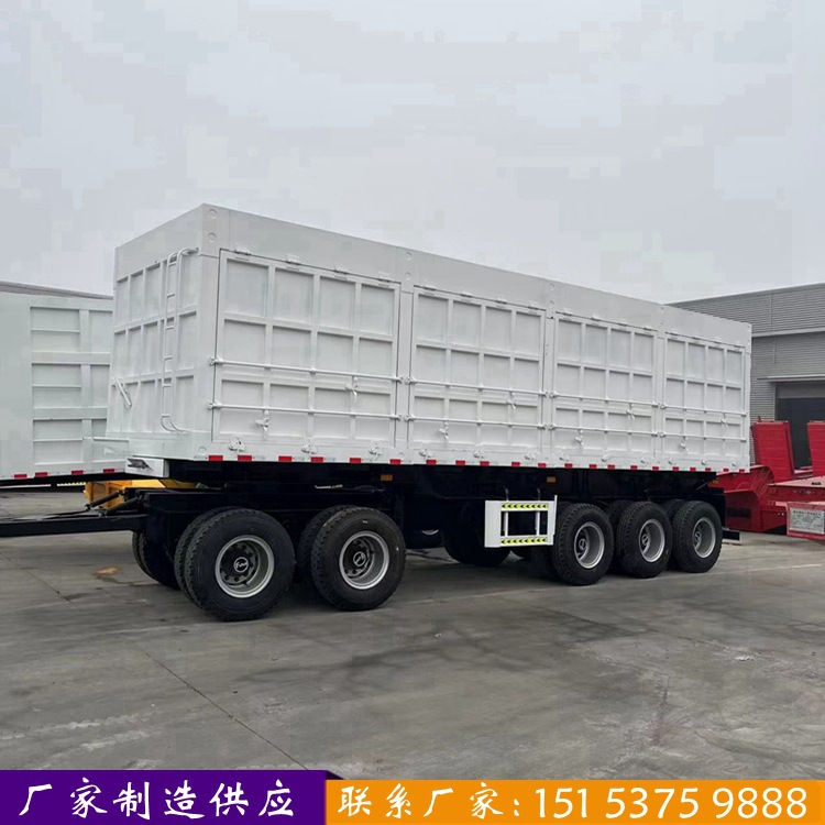 13米偏翻半挂车 全挂车侧翻自卸半挂车 高箱重型5轴侧翻半挂车