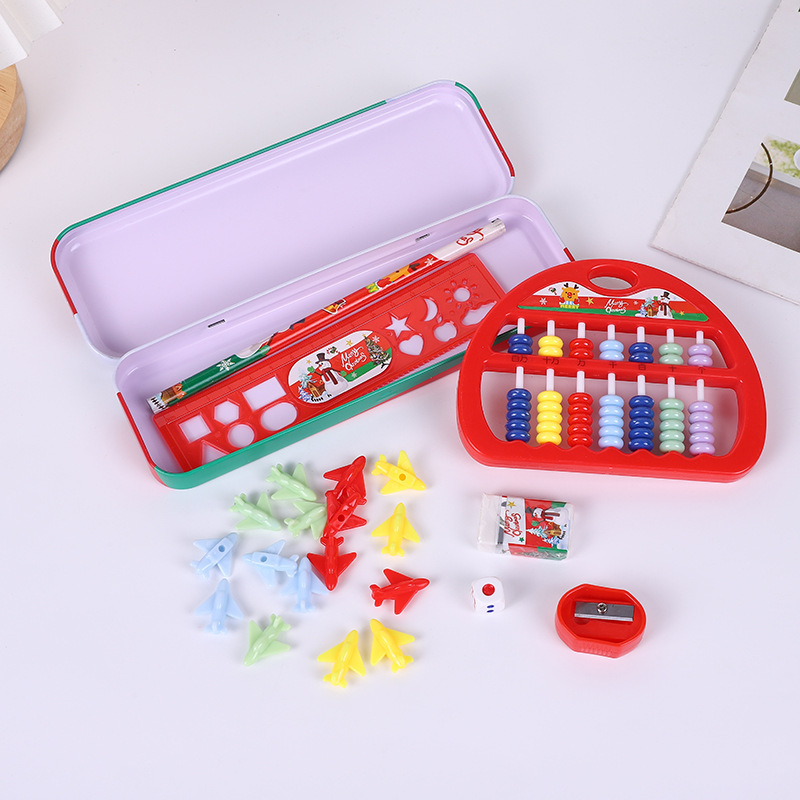 New Christmas Stationery Set Student Abacus Combination School Supplies Gift Box Children Gift Wholesale