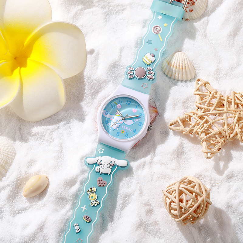 New Cute Cartoon Children's Watch Jelly Sanrio Primary School Student Watch Quartz Watch Gifts for Boys and Girls