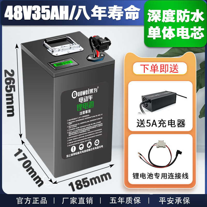 Electric Car New National Standard 48v60v72v Two Three Four-Wheel Tram Motorcycle RV Lithium Battery Storage Battery Wholesale