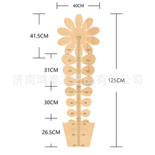 木质卡通测量尺 宝宝婴儿3d立体身墙贴 儿童儿童房墙贴家用