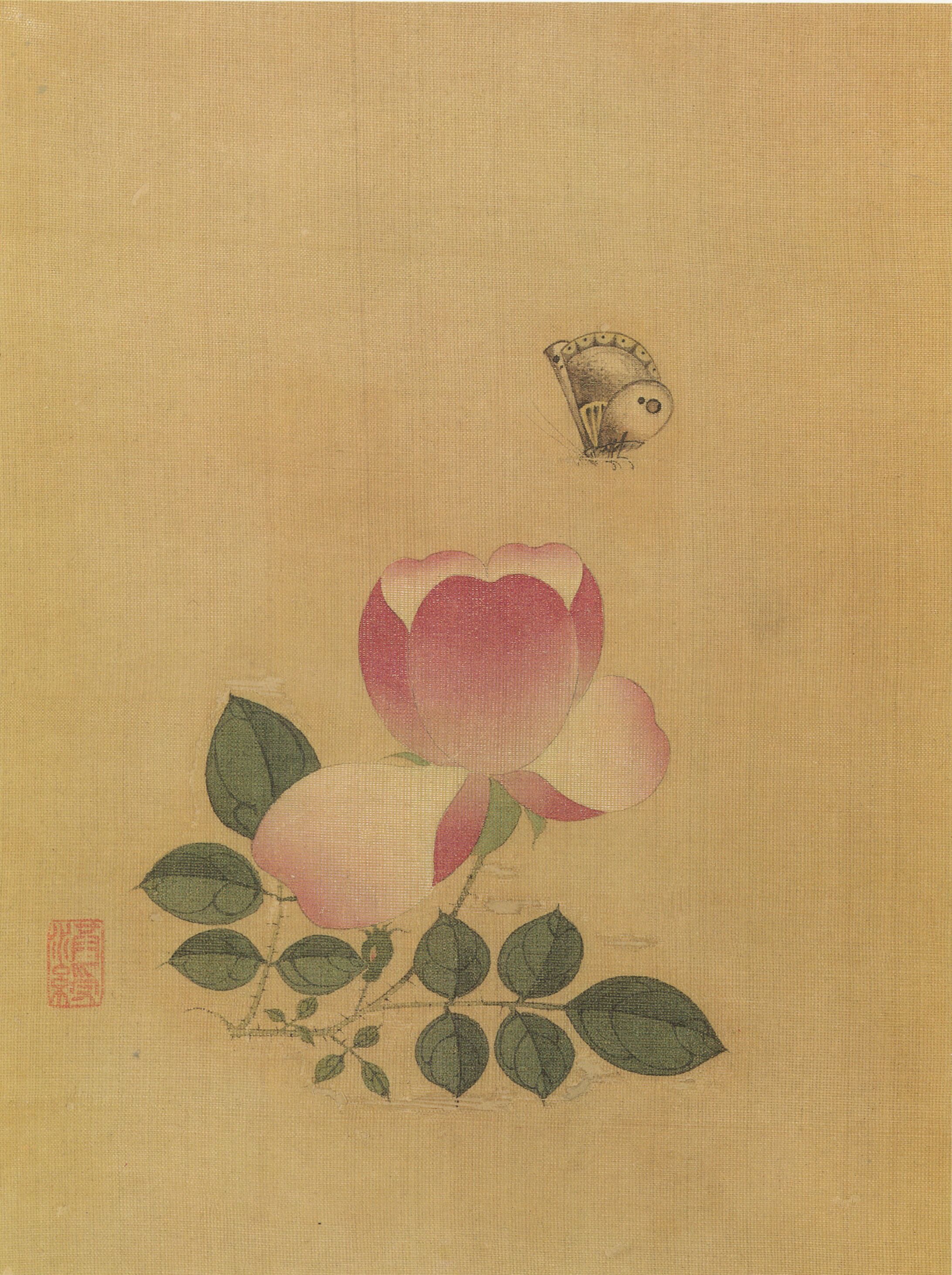 陈洪绶 花鸟写生图12幅 明代国画工笔花鸟画微喷复制品画稿国画