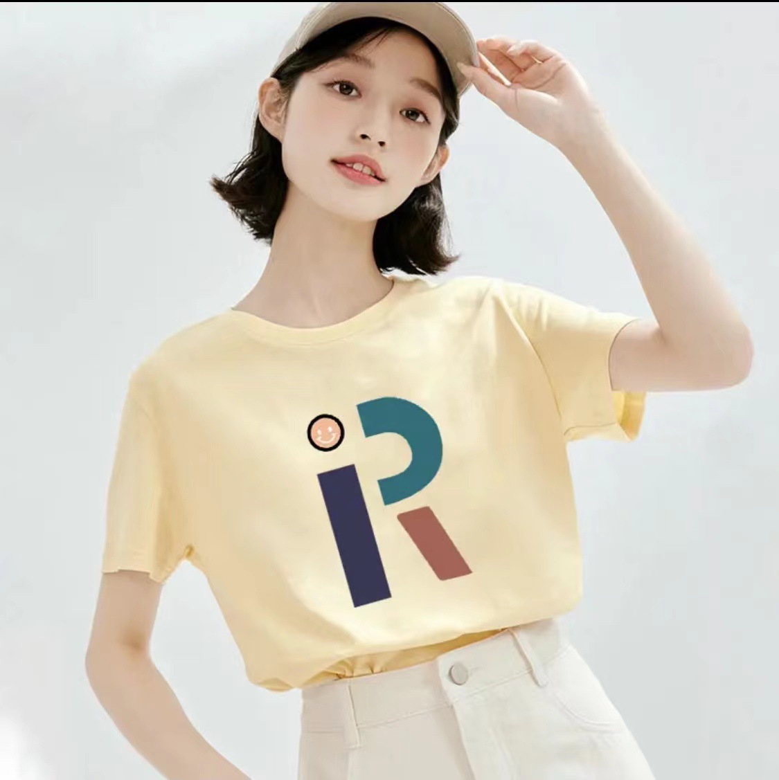 短袖t恤女夏季学生韩版宽松圆领洋气印花百搭原宿风上衣潮流女装