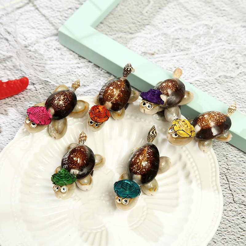 批发海螺贝壳小乌龟 工艺品乌龟 草帽小乌龟 夜市摆摊-阿里巴巴