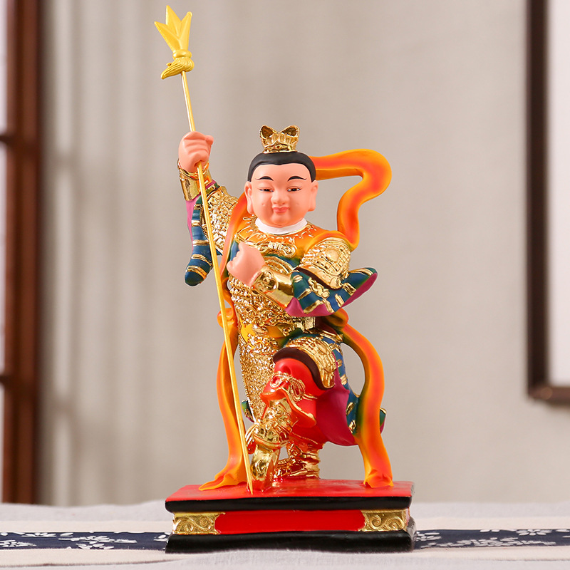 三太子哪吒神像元帅家居供奉 摆件树脂道教神像三太子佛像12寸