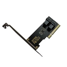 PCIe 3.0 4.0 to 2口SFF-8643 U.2 U.3阵列卡拆分卡转接卡adapter