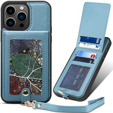 适用iPhone15ProMax插卡手机壳S24Ultra后盖手绳Note20保护皮套