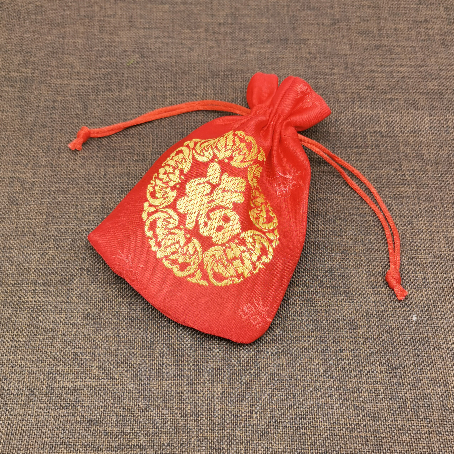 绒布袋饰品手链包装袋新年福袋百福压岁礼品袋束口抽绳袋红包锦囊
