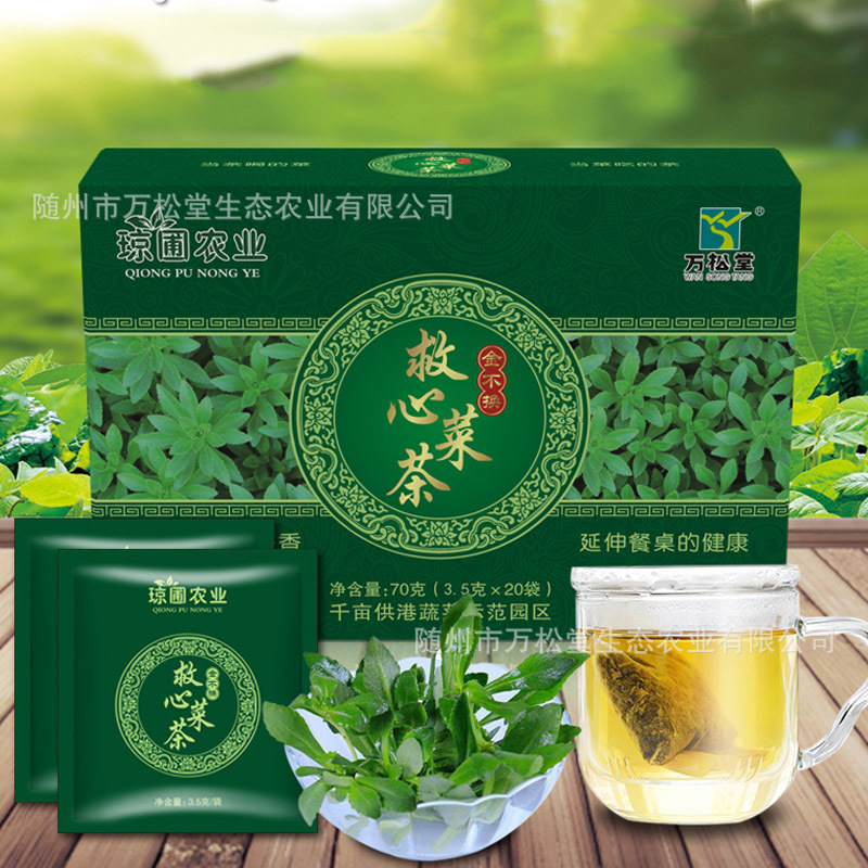 救心菜茶平卧菊三七花茶红费菜养生茶代品牌加工养心菜原料种植
