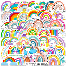 50张彩虹贴纸跨境波西米亚彩虹贴纸儿童生日派对卡通涂鸦彩虹贴纸