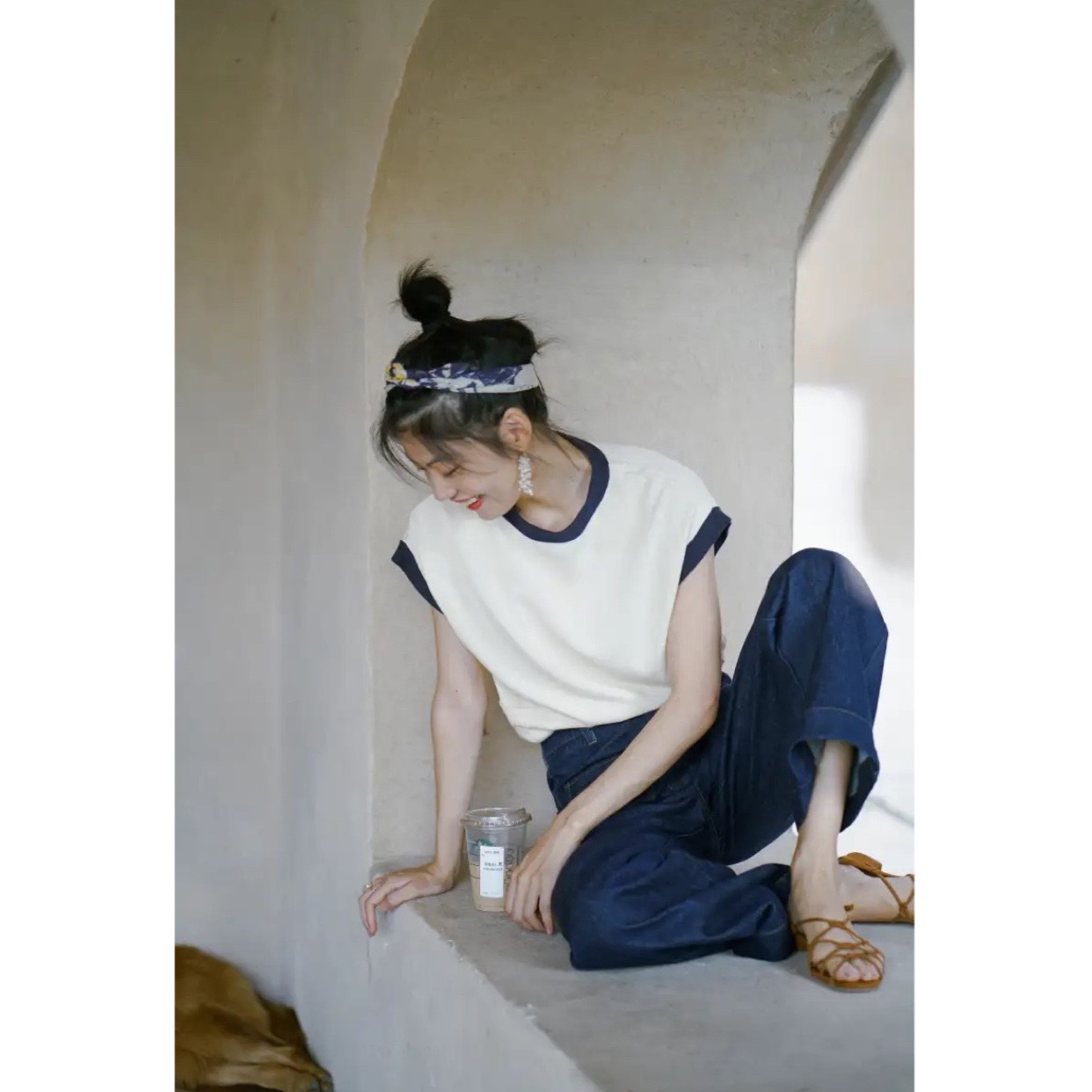 ginger ale 2024/fw "纯色的夏末" 连袖式 针织衫-阿里巴巴