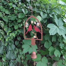 铁艺复古家用装饰品摆件花园庭院悬挂做旧摆件创意垂吊铃铛挂饰