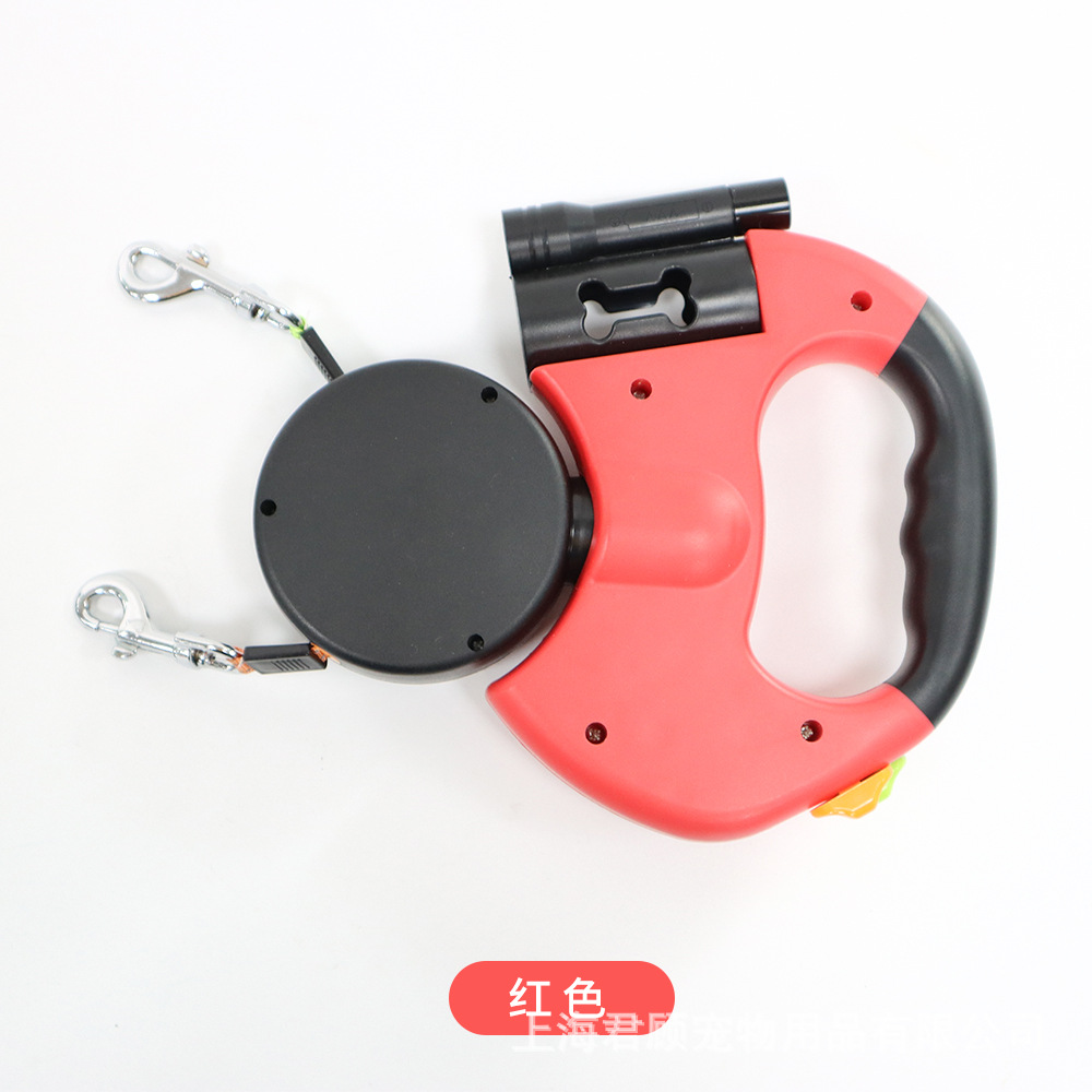 One for Two Automatic Retractable Leash Pet Double-Headed Dog Chain Two Dogs Two in One Explosion-Proof Dog Leash