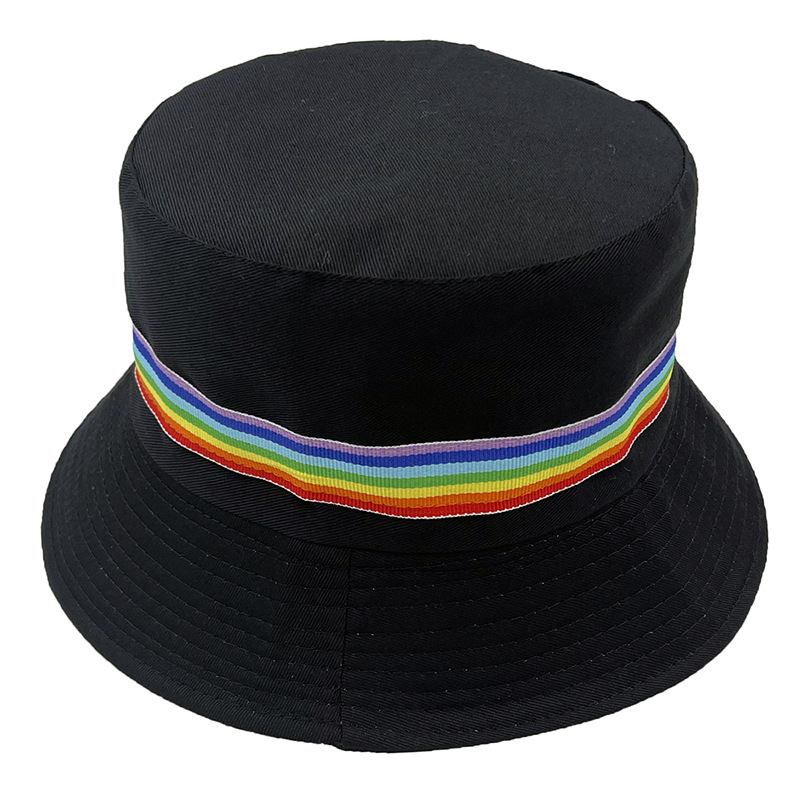 New Rainbow Bar Decorative Adult Summer Fisherman Hat Casual Autumn Bucket Hat Sun Protection Casual Sun-Proof Hat