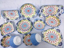 潮州陶瓷库存现货处理 波西米亚风格碗盘系列家用陶瓷餐具釉下彩
