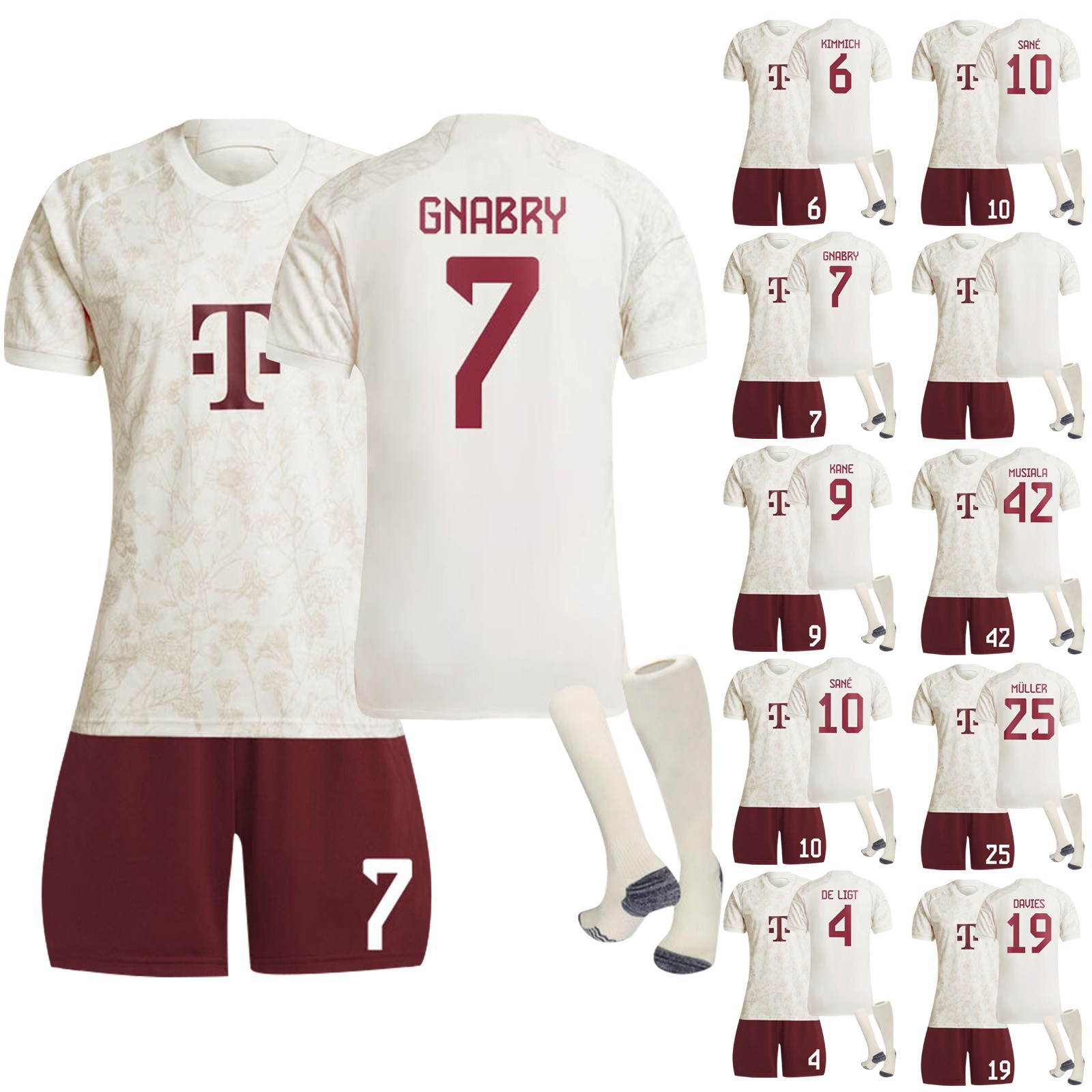 23/24拜仁 二客球衣学生训练大人运动队服团购男女足球服三件套