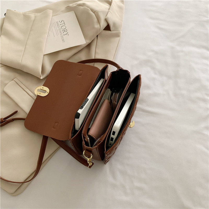 South Style Bag Chocolate Package 2022 New Advanced Texture Genuine Leather Women's Bag Handbag Commuter Shoulder Messenger Bag