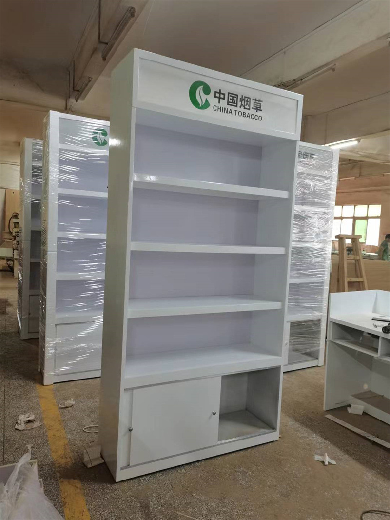 中国烟草柜便利店钢化玻璃烟柜超市货架置物柜靠墙式高柜产品展柜