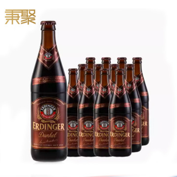 德国艾丁格小麦黑啤酒erdinger 500ml*12瓶
