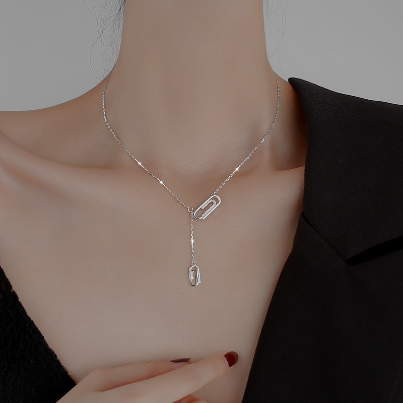 工厂定制钛钢项链女玉髓珍珠不掉色轻奢高级感小众简约锁骨链定做