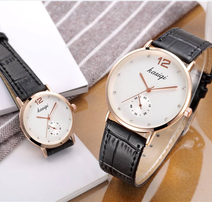 新款式品牌时尚情侣对表男士手表 女款学生简约ins韩版休闲石英表