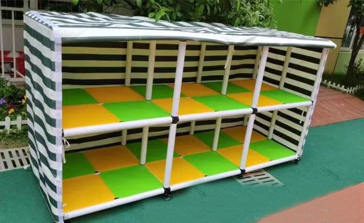 幼儿园户外玩具收纳柜器械置物架防雨水室外器材储物柜玩具收纳架