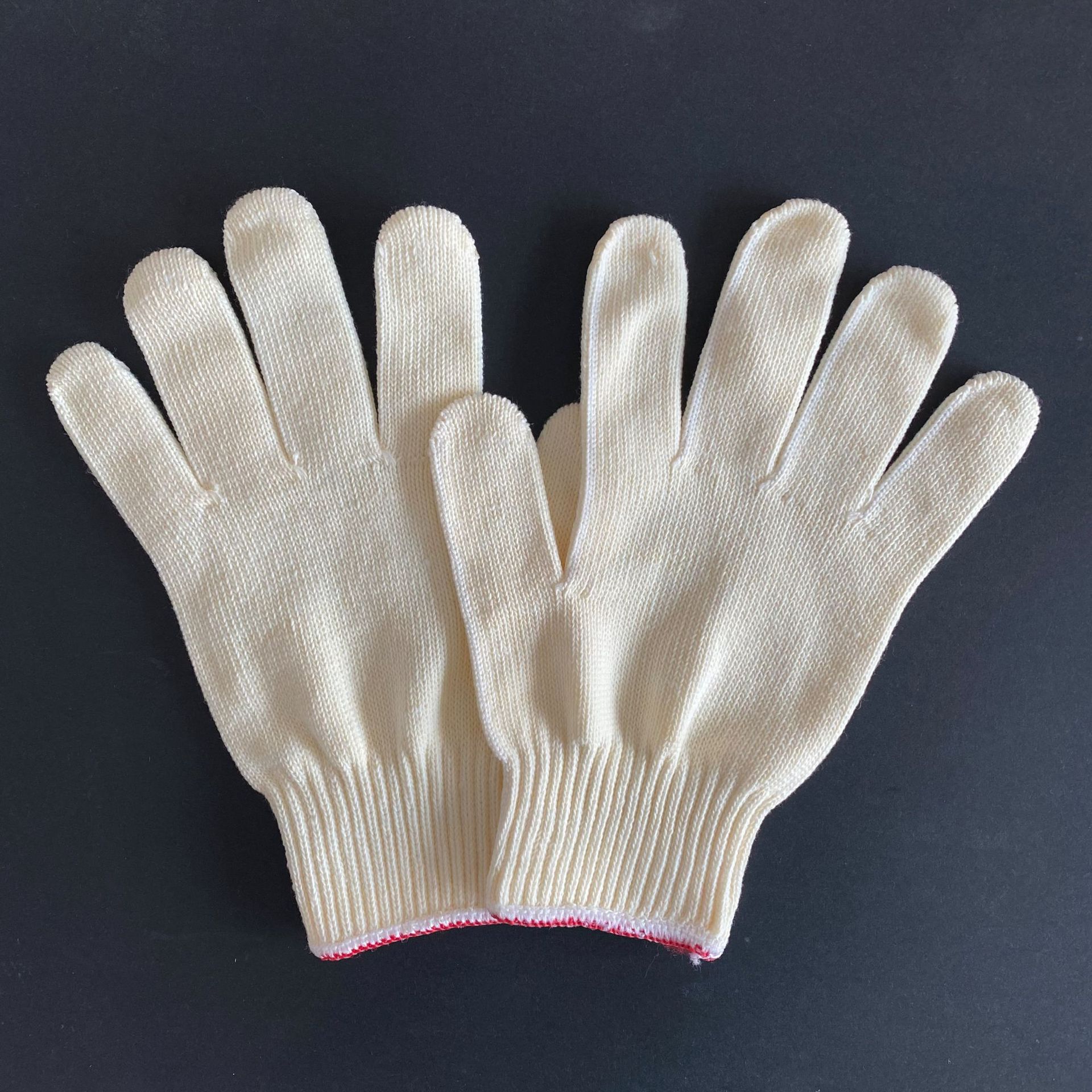 劳保棉线手套50g棉盖涤双层加厚针织600克外棉加丝工地劳保手套