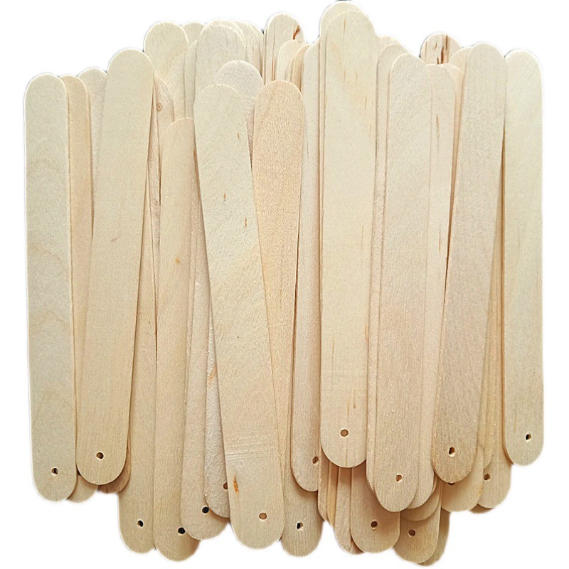 厂家直销带孔雪糕棒冰棒棍1孔3孔5孔冰棍棒烛芯固定器巢虫清木片