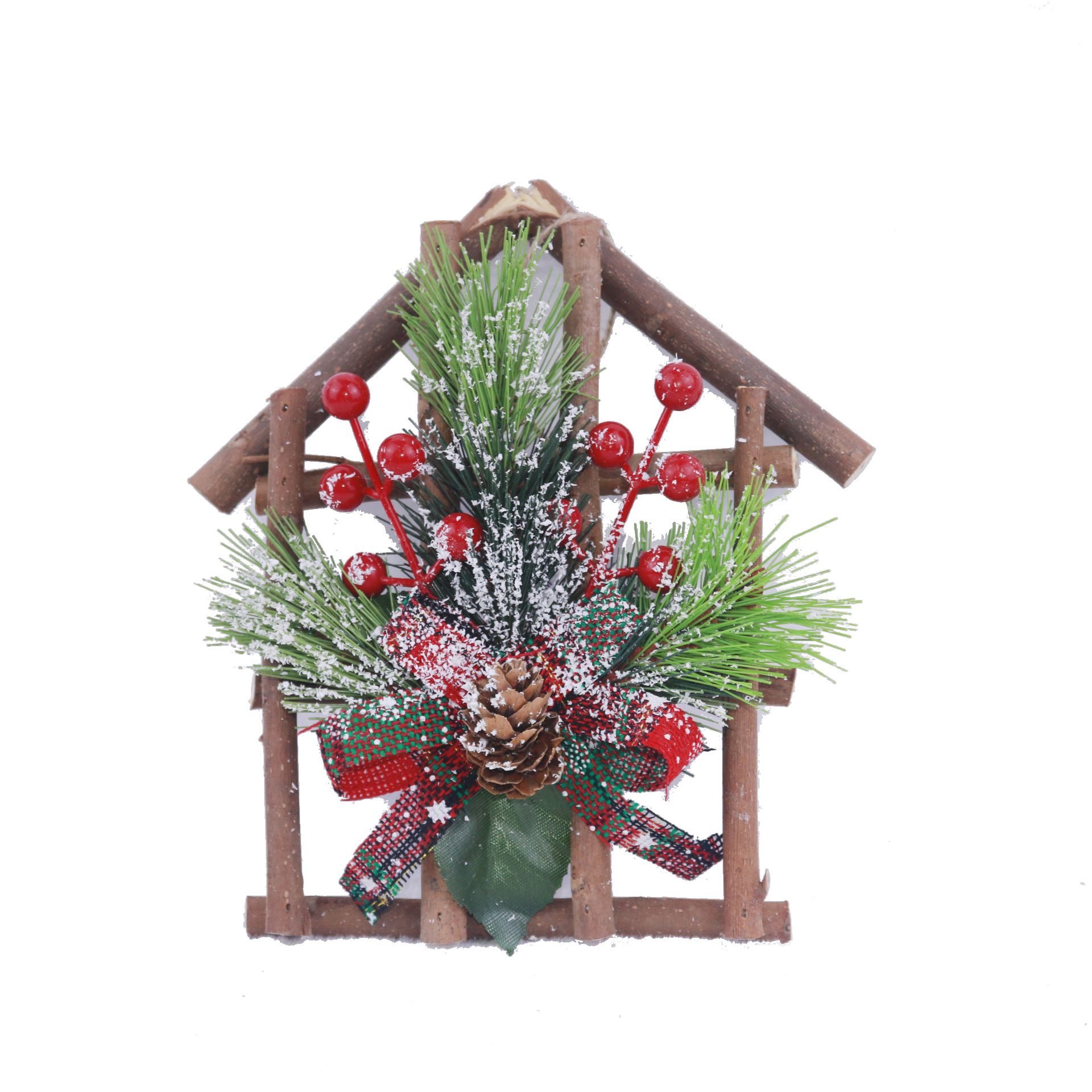 Christmas Decoration Wooden House 16/19/23cm Christmas Decoration Door Hanging Christmas Pendant Hotel Mall Layout