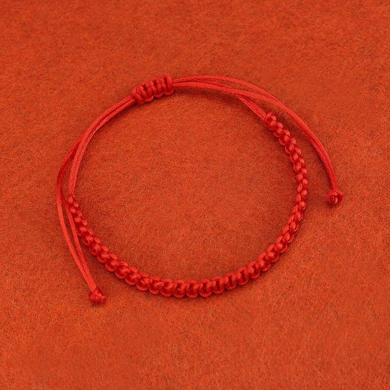 Hand-Woven Red Rope Red Rope Bracelet Female King Kong Truelove Knot Woven Red Hand Strap Anklet Couple Ornament Wholesale