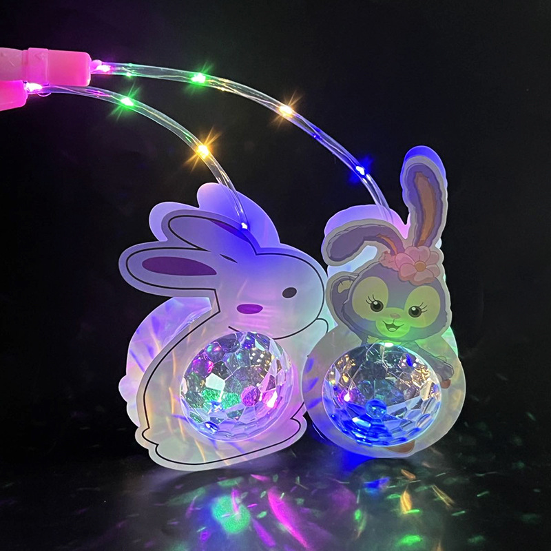 New Led Cartoon Portable Lantern Children's Portable Luminous Toy Night Market Portable Projection Lantern Stall Toy