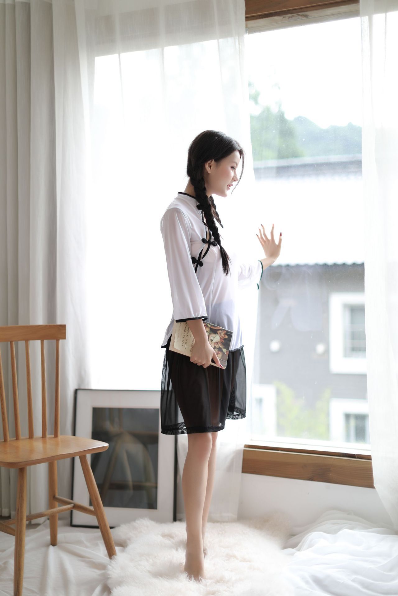 情趣内衣女装透视侧叉制服民国风学生装性感旗袍睡裙新款代发