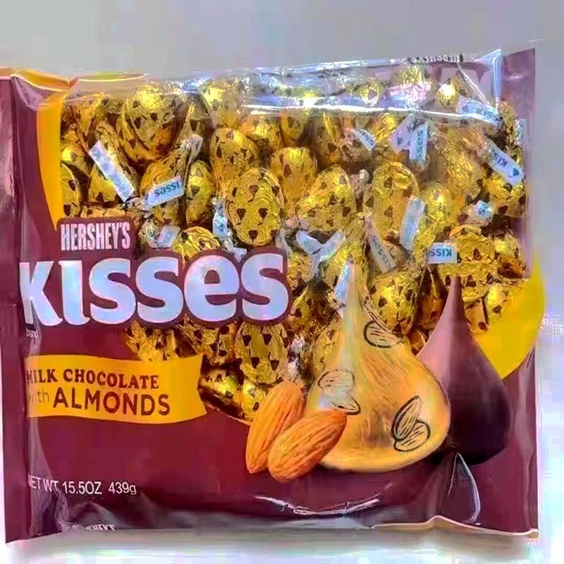 港版 美国hershey/好·时kisses金粒杏仁牛奶巧克力年货喜糖439g