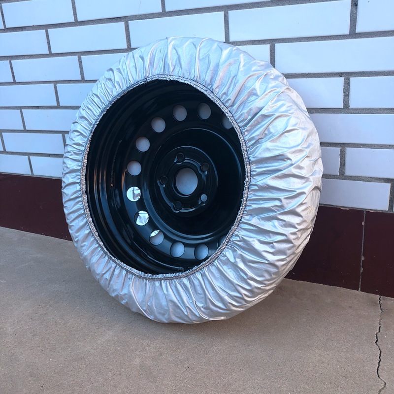 跨境 车轮罩防水 suv 房车轮胎保护罩 轮胎套防老化防晒 银色